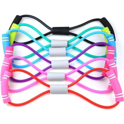 1pcs Yoga Gum Fitness Resistance 8 Word Chest Expander Rope Workout Muscle Trainning Rubber Elastic Bands for Sports Exercise