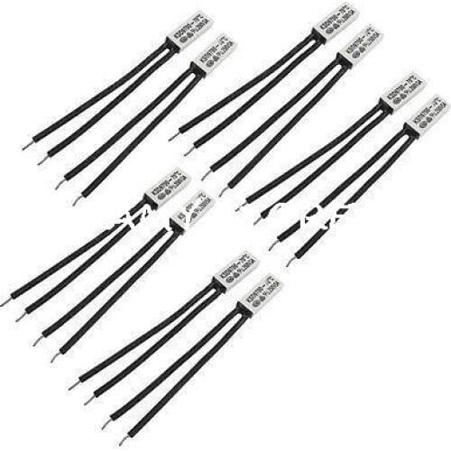 10PCS ceramics Temperature Switch Thermostat 40/45/50/55/60/65/70/75/80/85/90/95/100C Celsius NC Normal Closed KSD9700 250V 10A