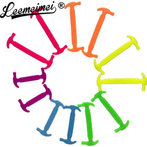 12Pcs/Lot New Not Tie Silicone Shoe Laces Creative Shoelaces For Unisex Women Running Elastic Silicone Shoe Lace All Sneaker