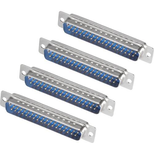 UXCELL 4 Pcs D-sub Connector Female Male Socket 44 37 26 25 9 Pin 3-row 2-row Port Terminal Breakout for Mechanical Equipment