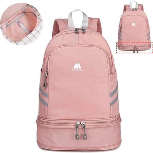 Large Beach Bag Combo Dry Wet Waterproof Backpack Women Swimming Gym Bag with Shoe Pouch Large Travel Swim Duffle Blosa