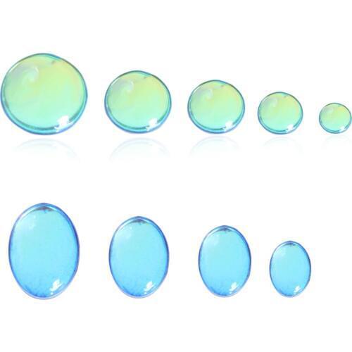 Lacoogh 10pcs Dia 6-20mm Round Oval Flatback Colorful Glass Cabochon Beads For DIY Pendant Ring Jewelry Making Wholesale