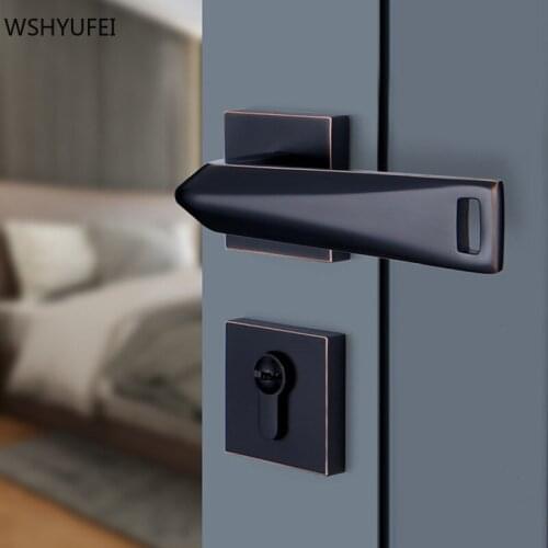 European Style Mute Room Door Lock Zinc Alloy Door Bedroom Lock Mute Door Handle Mechanical Lockes Furniture Accessories