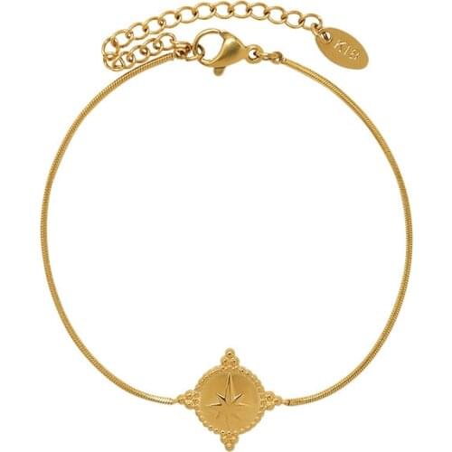 Greek mythology Eight-Star Mang Cut Bracelet Pattern Design Girlfriend Bracelet Female Titanium Steel 18k Gold Jewelry