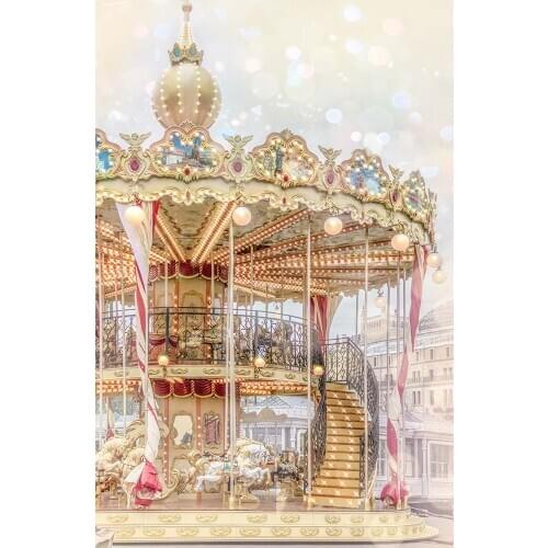 HUAYI Photography Backdrop Fantasy Carousel fairy tale Photo Background Newborns Child Wedding Studio Backdrops Photocalls
