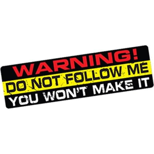 Personality Car Styling DO NOT FOLLOW ME Decal Car Sticker Vinyl Bumper Waterproof Car Trunk Accessories Apply To Car Window