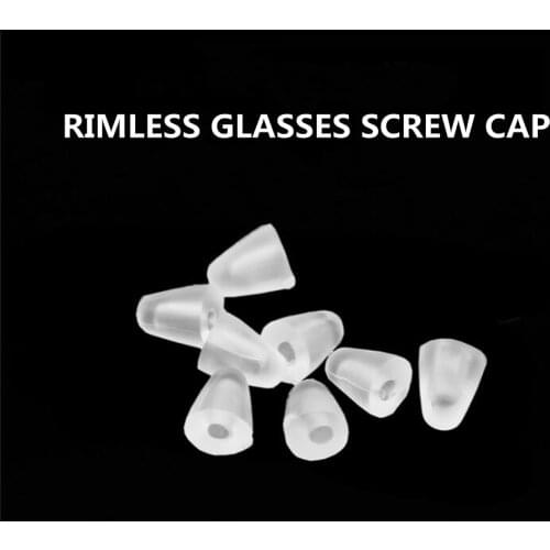 Quality Eyeglasses Screw Hats Transparent Plastic Caps General Sizes Rimless Glasses Accessories Factory Outlet