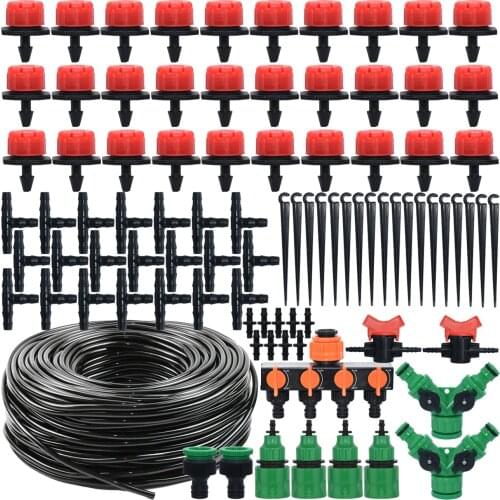 KESLA 5M-50M DIY Micro Drip Irrigation System Dripper Self Watering Garden Balcony Hose Kit With Adjustable Dripper Greenhouse