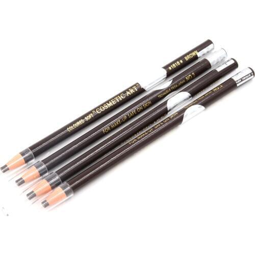 4 Pieces/Lot Pull Eyebrow Waterproof Pencil For Permanent Eyebrow Cosmetic Beauty Makeup Brown Free Shipping