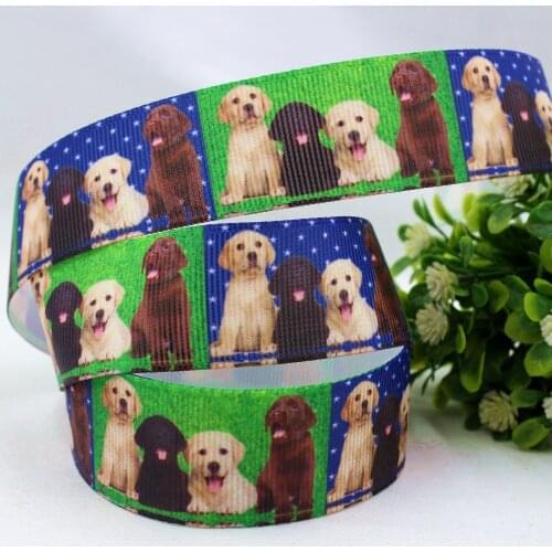 1632359 , 25MM Pet dog Series Printed grosgrain ribbon, DIY handmadeHair accessories Material wedding gift wrap