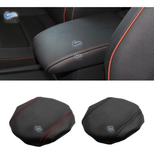 For VW Tiguan L 2017 2018 2019 Microfiber Leather Car Interior Center Control Armrest Box Protective Cover Trim
