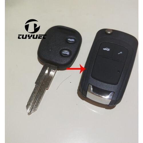 2 Buttons Modified Flip Folding Remote Key Shell For Chevrolet Epica Lova FOB Blanks Case