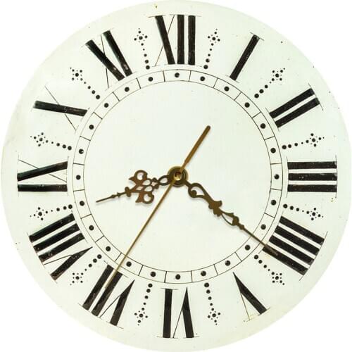 Retro Rustic Round Roman Numerals Wall Clock Vintage Roman Numbers Home Decoration Quartz Clock Whisper Non-Ticking Timepieces