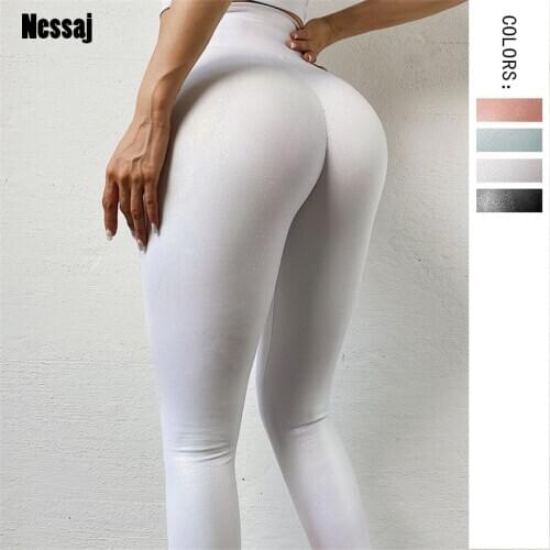 Nessaj New Pearlescent Elastic Leggings Women High Waist Patchwork Fitness Pants Women Push Up Skinny Gym Fitness Jeggings