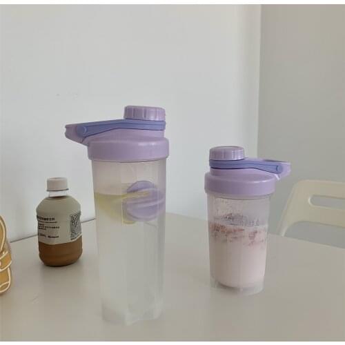 Gentle Taro Purple Large-capacity Plastic Cup Water Cup Student Water Bottle Summer Girl Group High-value Shake Cup with Scale