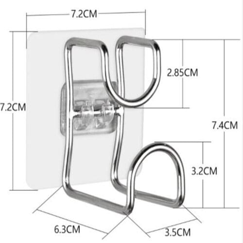 Newest Stainless Steel Washbasin Stand Bathroom Storage Rack Wall-Mounted Non-Punch Hook