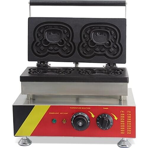 NP-523 Stainless Steel Waffle Machine Cute Bear shape Waffle Waffle Machine Muffin Making New Street Dessert Comercial 110v/220v