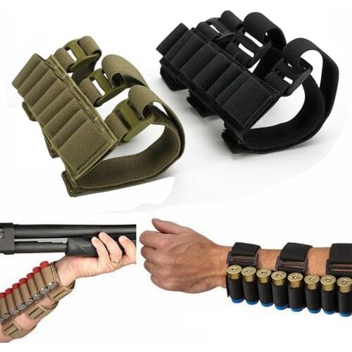 Hunting 8 Rounds Ammo Bag Shells Holster Pouch Arm Band Reload Carrier Airsoft m4 bandolier Shooter Forearm Sleeve Mag Pouch