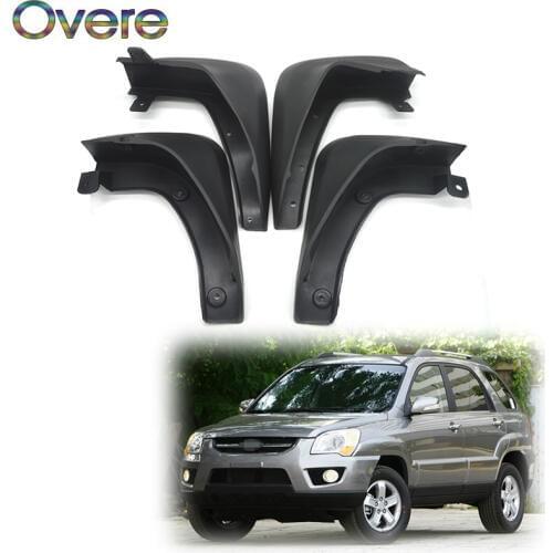 OVERE Car Front Rear Mudguards For 2004 2005 2006 2007 2008 2009 2010 KIA Sportage W/O Cladding Styling 1Set Mudflap Accessories