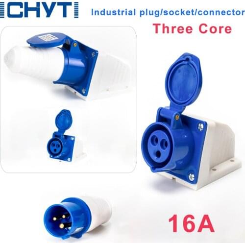 3 Core 16A 220-250V Waterproof Male Female Pair Aviation Plug Butt Joint Single-Phase Wire Industrial Plug Socket Connector