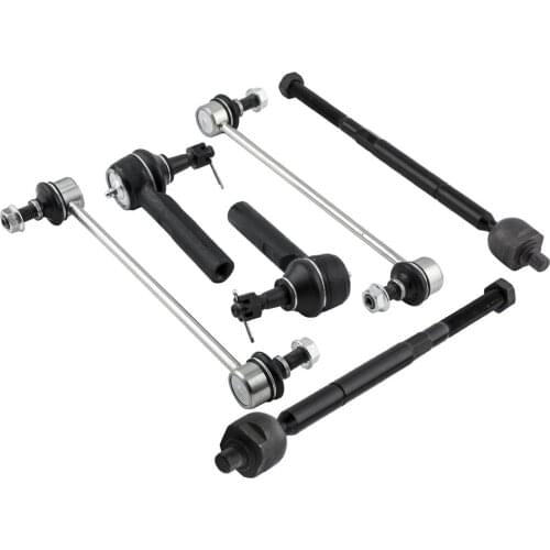 Front Inner & Outer Tie Rod and Sway Bar Link Kit for DODGE JOURNEY 2009-2015 All Models