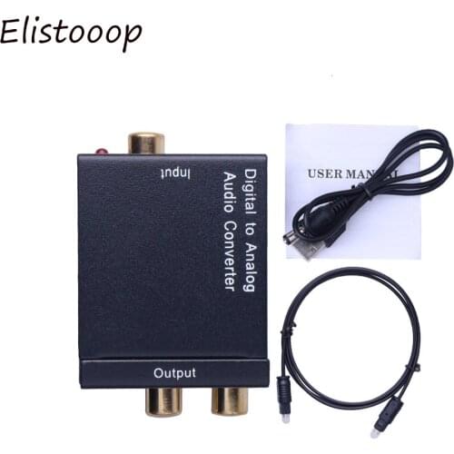 Portable Digital Optical Coaxial Toslink Signal To Analog Audio Converter Adapter RCA Digital To Analog Audio Converter Adapter