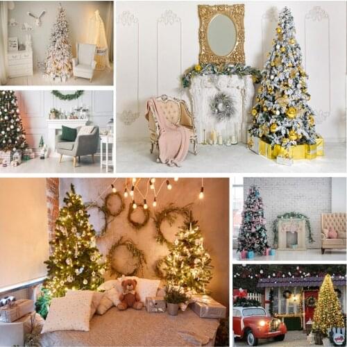 Christmas Indoor Theme Photography Background Christmas tree Children Portrait Backdrops For Photo Studio Props 21523 DYH-03