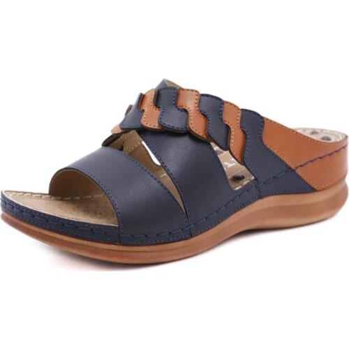 Outdoor Non Slip Women Massage Slippers Summer Fashion Indoor Outdoor Flip Flops Women Shoes Casual Splicing Beach Slipper Zy386