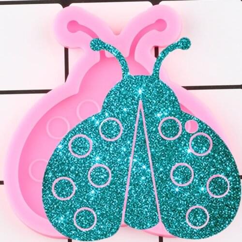 Shiny Bee Silicone Mold Craft Custom Keychain Keychain Molds Necklace Jewelry Epoxy Crafting Mould DIY Handmade Charms Mould