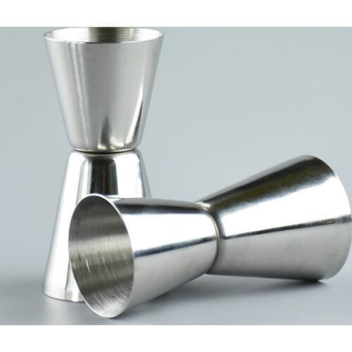 20/40cc 15/30cc stainless steel measuring cup double slider bartender utensils metal cocktail measuring cup