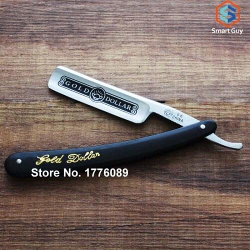 Old-fashioned shaving hair removal barber straight cut throat Razor with stainless steel