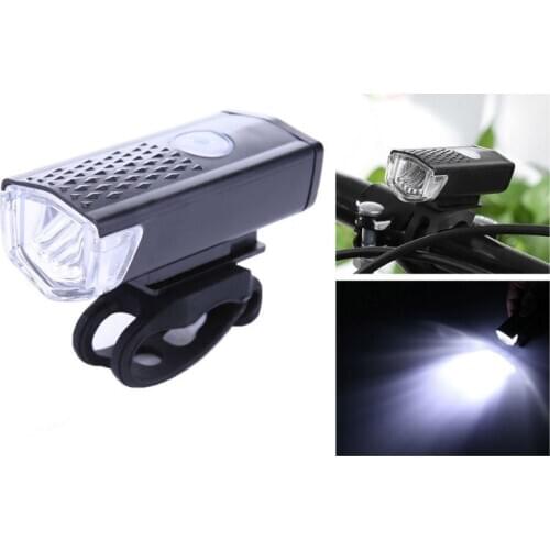 Bicycle Headlight USB Rechargeable LED Safety Lamp Waterproof Easy to Install
