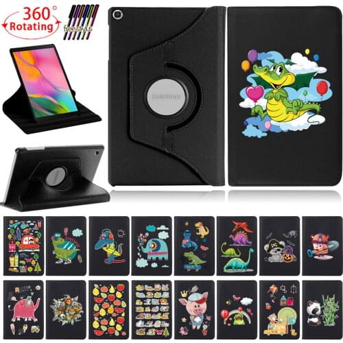 360 Rotating Tablet Case for Samsung Galaxy Tab A 10.1 2019/T510/T515/Tab A7/Tab S6 Lite/p610 Protective Case+ Free Stylus
