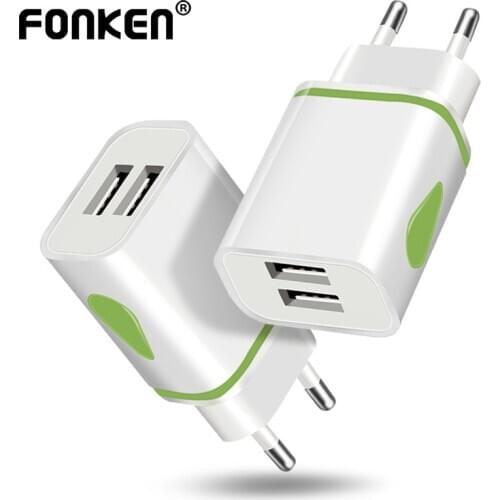 FONKEN USB Charger EU Mobile Phone Charger Adapter Wall Charger Tablet Charge Charging For Iphone Xiaomi Mobile Phone Accessorie