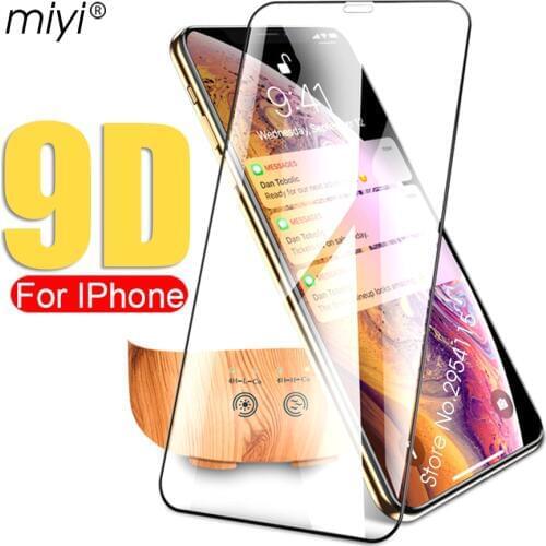 9d full glue protective glass on for iphone xs max xr x 10 8 7 6 6s plus aiphone xsmax rx sx 11 pro max screen protectors film