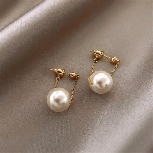 2021 New Love Pearl Stud Earrings For Women Trendy Crystal Love Heart Korean Earring Personality Party Banquet Jewelry Gift