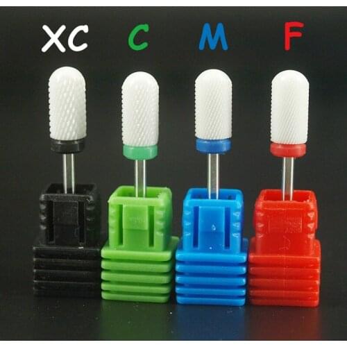 1Pcs Round nail art salon Ceramic nail drill bit mill Cutter file for nail art electric drill manicure machine Accessories Milli