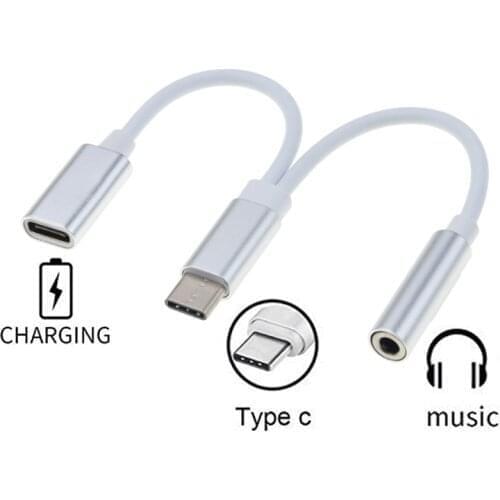 10pcs Type-C to 3.5mm headphone cable mobile phone audio cable adapter converter USB C to 3.5 AUX audio jack adapter wholesale