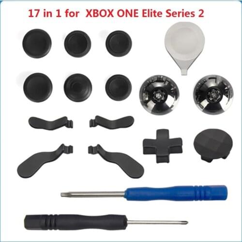 17in1 Replacement Swap Thumb Grips Analog Stick D-Pad & Bumper Trigger Button Kit For XBOX ONE Elite Series 2 2th Gen Controller