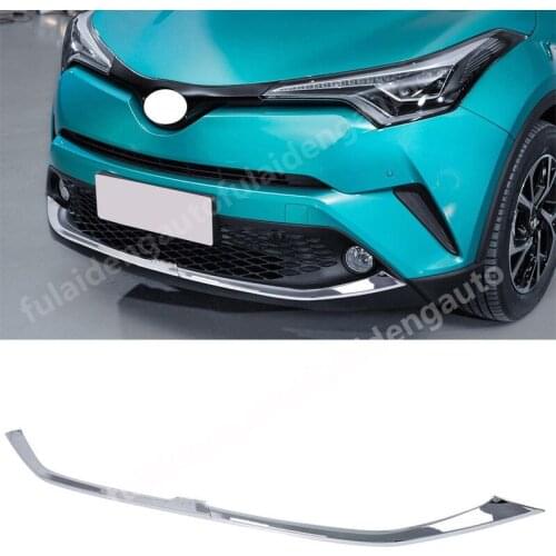 2pcs For Toyota CHR C-HR 2016-2018 ABS Chrome Front Bumper Bottom Lip Cover Trim car styling accessories