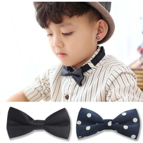Boys Girls Plain Bowties Kids Tuxedo General Party Neckties Butterfly Jacquard Bowtie For Children Baby 37 Colors, 200pcs