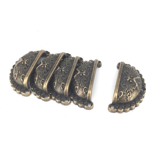 48*23MM Antique Brass Dragon engraved Shell Jewelry Box handles Small Medicine Cabinet Cupboard Dresser Drawer Pulls Size S