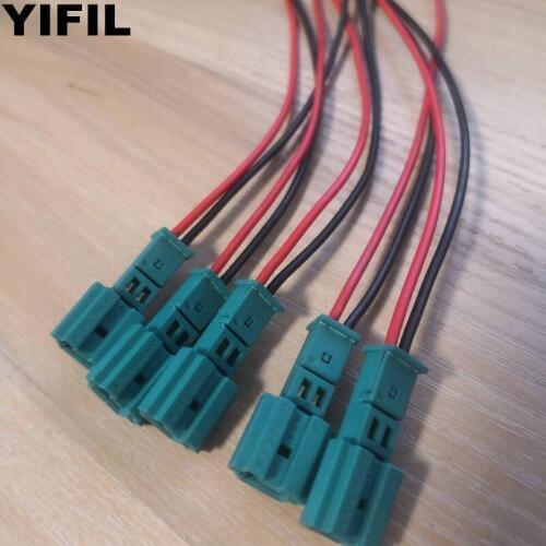 5/10/20/50pcs/lot 2 Pin/Way Male Door lights High-pitched Speaker Plug Stereo Electric Connector With Cable Wire Pigtail For BMW