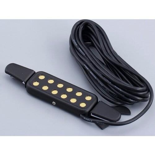 1 x Guitar Pickup Acoustic Transducer Amplifier Clip-on Sound Pickup Microphone Wire Electric Guitar Pick up 12 Hole