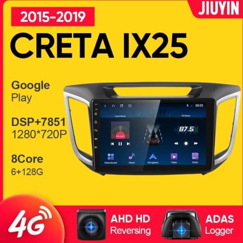 JIUYIN Car Radio Multimedia Video Player Navigation GPS For Hyundai Creta IX25 2015 - 2019 Android No 2din 2 din DVD