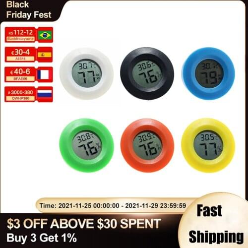 Digitale Thermometer Hygrometer Meter Voor Reptiel Schildpad Terrarium Aquarium Fish Tank Accessoires Temperatuur Vochtigheid