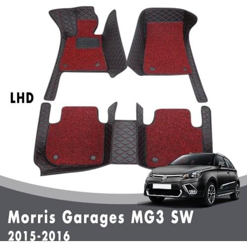 Luxury Double Layer Wire Loop For Morris Garages MG3 SW 2016 2015 Car Floor Mats Interior Accessories Custom Protector Covers