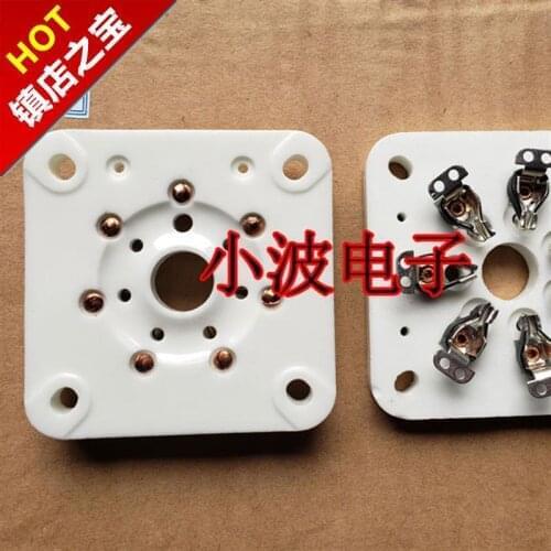 5PCS HIFI Ceramic Tube Socket 7Pins Tablet Socket Tube Seat For 6C33 FU19 FU29 FU30 FU32 829B 3C33 Vacuum Tube Amplifer DIY