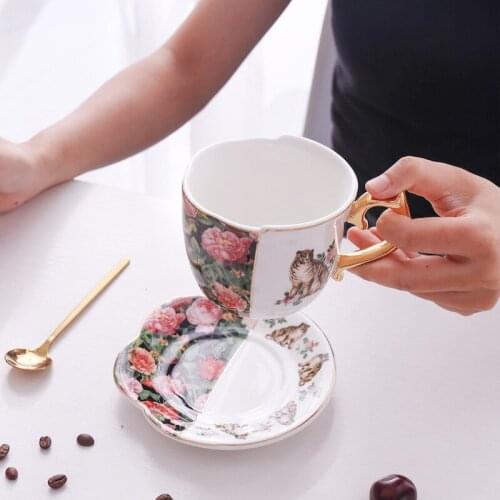 Creative ceramic coffee cup set