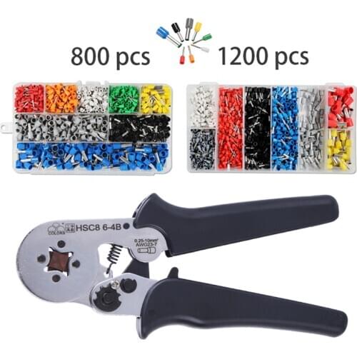 Multifunctional Terminal Crimping Pliers Electrical Plier HSC8 6-4 800/1200/1800Pcs Terminal 0.25-10mm² High Precision Plier Set